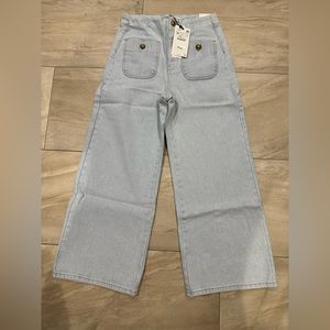 Zara Wide Leg Crop Jeans